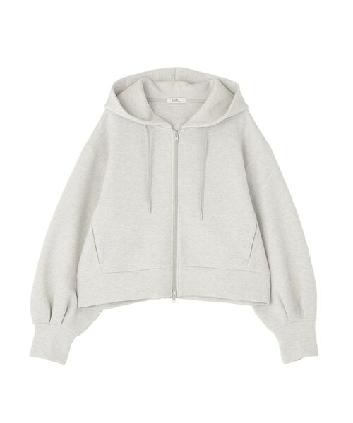 earth music&ecology（アースミュージックアンドエコロジー）の「エアもちフーディブルゾン（パーカー・レディース・杢グレー/アイボリー/ブラック・FREE）」の11枚目の写真