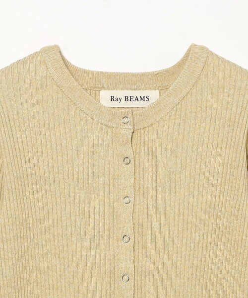Ray BEAMS(レイビームス)の「メランジ リブ スナップ カーディガン(カーディガン/ボレロ・レディース・クリーム/ピンク・ONE SIZE)」の7枚目の写真