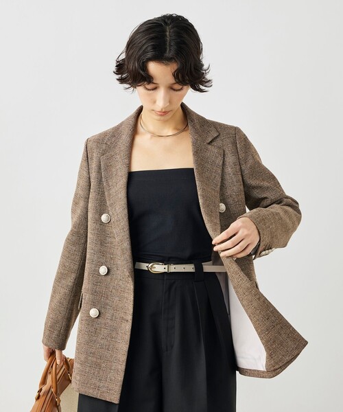 NOLLEY’S（ノーリーズ）の「ブッチャーダブルジャケット（テーラードジャケット・レディース・ブラウン・38）」の8枚目の写真