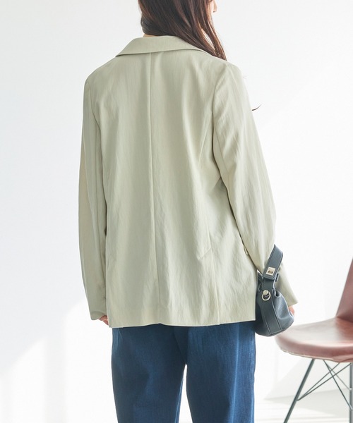 LAVEANGE（ラビアンジェ）の「【洗える】ダブルボタンテーラードジャケット（テーラードジャケット・レディース・ネイビー/ベージュ・LL/M/5L/4L/3L）」の18枚目の写真