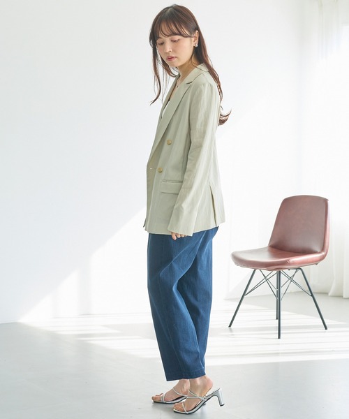 LAVEANGE（ラビアンジェ）の「【洗える】ダブルボタンテーラードジャケット（テーラードジャケット・レディース・ネイビー/ベージュ・LL/M/5L/4L/3L）」の22枚目の写真