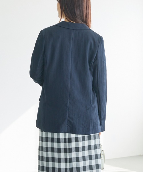 LAVEANGE（ラビアンジェ）の「【洗える】ダブルボタンテーラードジャケット（テーラードジャケット・レディース・ネイビー/ベージュ・LL/M/5L/4L/3L）」の7枚目の写真