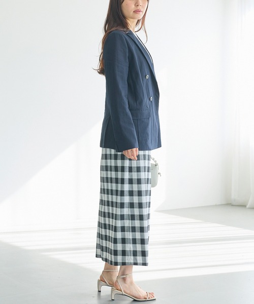 LAVEANGE（ラビアンジェ）の「【洗える】ダブルボタンテーラードジャケット（テーラードジャケット・レディース・ネイビー/ベージュ・LL/M/5L/4L/3L）」の11枚目の写真