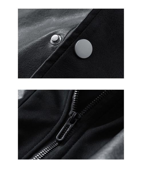 CALIFORNIA OUTFITTERS（カリフォルニア アウトフィッターズ）の「12A10-SZ  PUレザー フーデッドブルゾン（その他アウター・メンズ・ブラック・M/L/XL）」の7枚目の写真