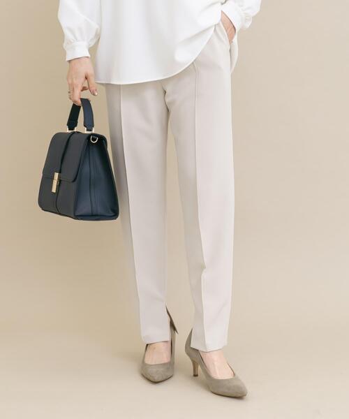 URBAN RESEARCH ROSSO WOMEN（アーバンリサーチ　ロッソ）の「『WEB/一部店舗限定』『SHORT/TALLサイズあり』ペプラムジレ+テーパードパンツ（セットアップ・レディース・ネイビー/ホワイト系その他/ブラック・38/SHORT/36/TALL）」の11枚目の写真