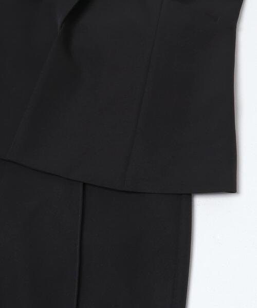 URBAN RESEARCH ROSSO WOMEN（アーバンリサーチ　ロッソ）の「『WEB/一部店舗限定』『SHORT/TALLサイズあり』ペプラムジレ+テーパードパンツ（セットアップ・レディース・ネイビー/ホワイト系その他/ブラック・38/SHORT/36/TALL）」の5枚目の写真