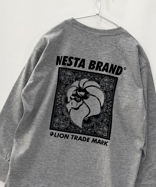 NESTA BRAND（ネスタブランド）の「【NESTA/ネスタ】オーバーサイズ バックプリント ロング Tシャツ（Tシャツ/カットソー・キッズ・ブラック/グレー系その他/オフホワイト/ブラック系その他/グレー系その他2/チャコール/杢グレー/ホワイト系その他・110/120/130/140/150/160）」の6枚目の写真