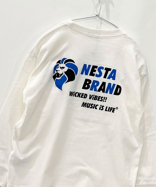 NESTA BRAND（ネスタブランド）の「【NESTA/ネスタ】オーバーサイズ バックプリント ロング Tシャツ（Tシャツ/カットソー・キッズ・ブラック/グレー系その他/オフホワイト/ブラック系その他/グレー系その他2/チャコール/杢グレー/ホワイト系その他・110/120/130/140/150/160）」の2枚目の写真