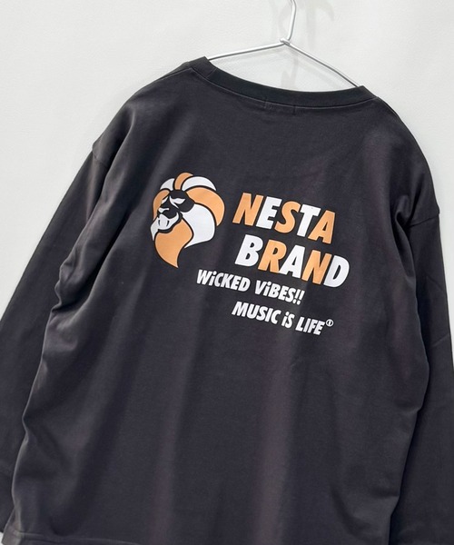 NESTA BRAND（ネスタブランド）の「【NESTA/ネスタ】オーバーサイズ バックプリント ロング Tシャツ（Tシャツ/カットソー・キッズ・ブラック/グレー系その他/オフホワイト/ブラック系その他/グレー系その他2/チャコール/杢グレー/ホワイト系その他・110/120/130/140/150/160）」の7枚目の写真