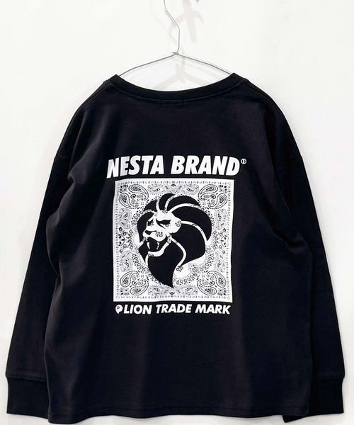 NESTA BRAND（ネスタブランド）の「【NESTA/ネスタ】オーバーサイズ バックプリント ロング Tシャツ（Tシャツ/カットソー・キッズ・ブラック/グレー系その他/オフホワイト/ブラック系その他/グレー系その他2/チャコール/杢グレー/ホワイト系その他・110/120/130/140/150/160）」の13枚目の写真