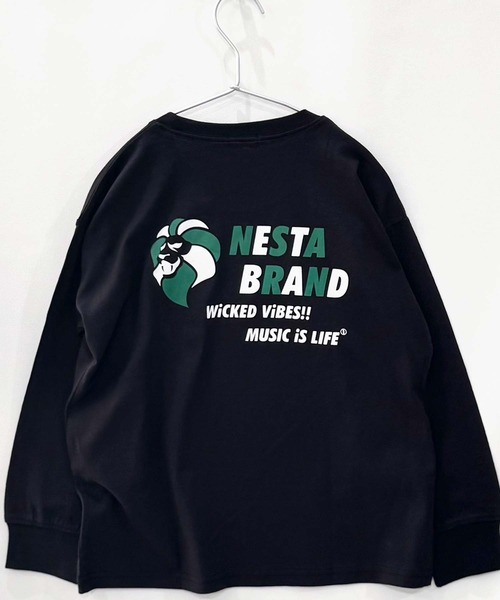 NESTA BRAND（ネスタブランド）の「【NESTA/ネスタ】オーバーサイズ バックプリント ロング Tシャツ（Tシャツ/カットソー・キッズ・ブラック/グレー系その他/オフホワイト/ブラック系その他/グレー系その他2/チャコール/杢グレー/ホワイト系その他・110/120/130/140/150/160）」の9枚目の写真