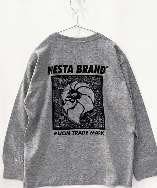 NESTA BRAND（ネスタブランド）の「【NESTA/ネスタ】オーバーサイズ バックプリント ロング Tシャツ（Tシャツ/カットソー・キッズ・ブラック/グレー系その他/オフホワイト/ブラック系その他/グレー系その他2/チャコール/杢グレー/ホワイト系その他・110/120/130/140/150/160）」の11枚目の写真