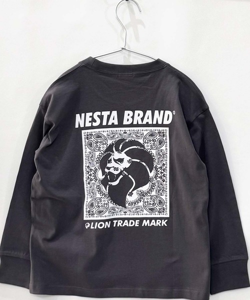 NESTA BRAND（ネスタブランド）の「【NESTA/ネスタ】オーバーサイズ バックプリント ロング Tシャツ（Tシャツ/カットソー・キッズ・ブラック/グレー系その他/オフホワイト/ブラック系その他/グレー系その他2/チャコール/杢グレー/ホワイト系その他・110/120/130/140/150/160）」の12枚目の写真