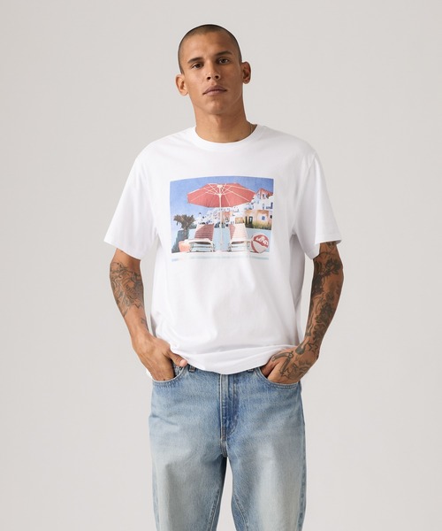 Levi's（リーバイス）の「Levi's/リーバイス ショートスリーブ リラックス Tシャツ（Tシャツ/カットソー・メンズ・ホワイト・XL/L/M/S）」の2枚目の写真