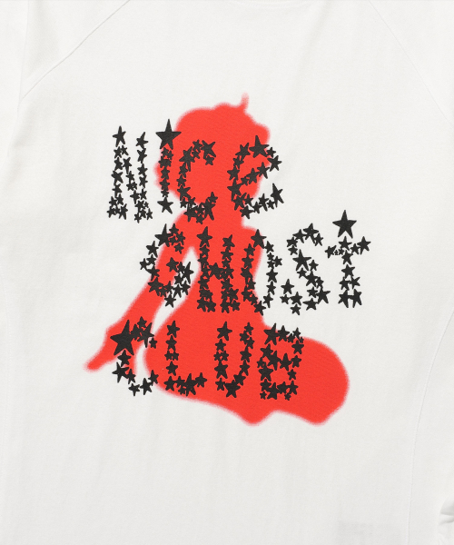 NICE GHOST CLUB（ナイスゴーストクラブ）の「STAR LOGO SLIM L/S TEE_WHITE(NG2FSUT553A)（Tシャツ/カットソー・レディース・その他・S/M/L）」の4枚目の写真