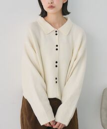 RETRO GIRL | ダブルボタン襟付きカーデ(カーディガン/ボレロ)
