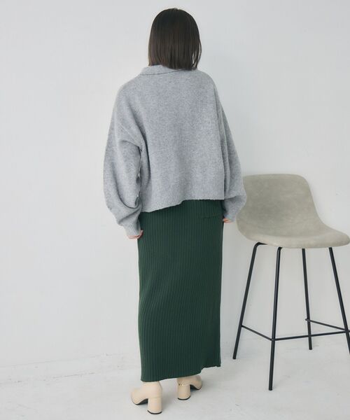 RETRO GIRL(レトロガール)の「ダブルボタン襟付きカーデ(カーディガン/ボレロ・レディース・ライトグレー/ピンク/ナチュラル・FREE)」の8枚目の写真