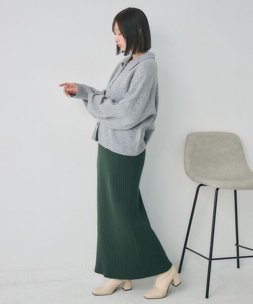 RETRO GIRL(レトロガール)の「ダブルボタン襟付きカーデ(カーディガン/ボレロ・レディース・ライトグレー/ピンク/ナチュラル・FREE)」の9枚目の写真