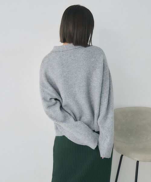 RETRO GIRL(レトロガール)の「ダブルボタン襟付きカーデ(カーディガン/ボレロ・レディース・ライトグレー/ピンク/ナチュラル・FREE)」の12枚目の写真