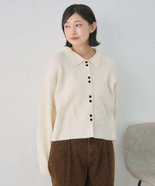 RETRO GIRL(レトロガール)の「ダブルボタン襟付きカーデ(カーディガン/ボレロ・レディース・ライトグレー/ピンク/ナチュラル・FREE)」の20枚目の写真