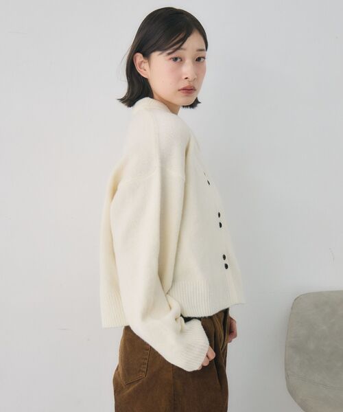 RETRO GIRL(レトロガール)の「ダブルボタン襟付きカーデ(カーディガン/ボレロ・レディース・ライトグレー/ピンク/ナチュラル・FREE)」の21枚目の写真