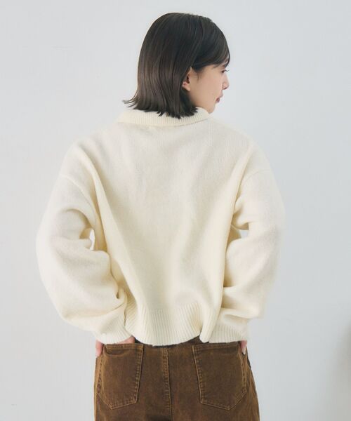 RETRO GIRL(レトロガール)の「ダブルボタン襟付きカーデ(カーディガン/ボレロ・レディース・ライトグレー/ピンク/ナチュラル・FREE)」の22枚目の写真