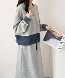 Diosfront（ディオスフロント）の「デニムドッキングダンボールプルオーバーセットアップ（セットアップ）」