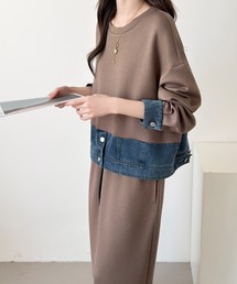 Diosfront（ディオスフロント）の「デニムドッキングダンボールプルオーバーセットアップ（セットアップ）」