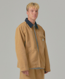 WASHED CANVAS WORK JACKET sand