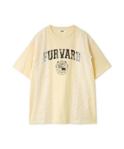 FURFUR（ファーファー）の「リメイクデザインレースTシャツ（Tシャツ/カットソー・レディース・グレー/ブルー/イエロー/ネイビー・F）」の4枚目の写真