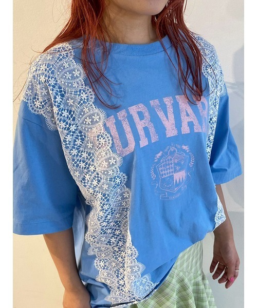 FURFUR（ファーファー）の「リメイクデザインレースTシャツ（Tシャツ/カットソー・レディース・グレー/ブルー/イエロー/ネイビー・F）」の14枚目の写真