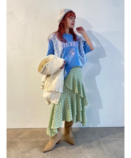 FURFUR（ファーファー）の「リメイクデザインレースTシャツ（Tシャツ/カットソー・レディース・グレー/ブルー/イエロー/ネイビー・F）」の17枚目の写真