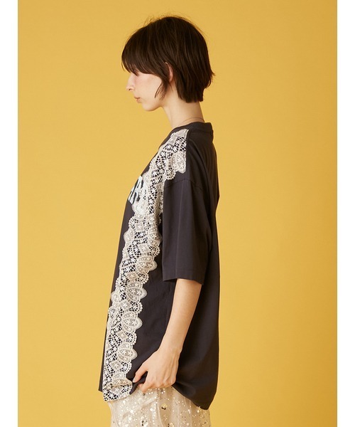 FURFUR（ファーファー）の「リメイクデザインレースTシャツ（Tシャツ/カットソー・レディース・グレー/ブルー/イエロー/ネイビー・F）」の10枚目の写真