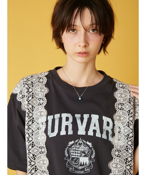 FURFUR（ファーファー）の「リメイクデザインレースTシャツ（Tシャツ/カットソー・レディース・グレー/ブルー/イエロー/ネイビー・F）」の11枚目の写真