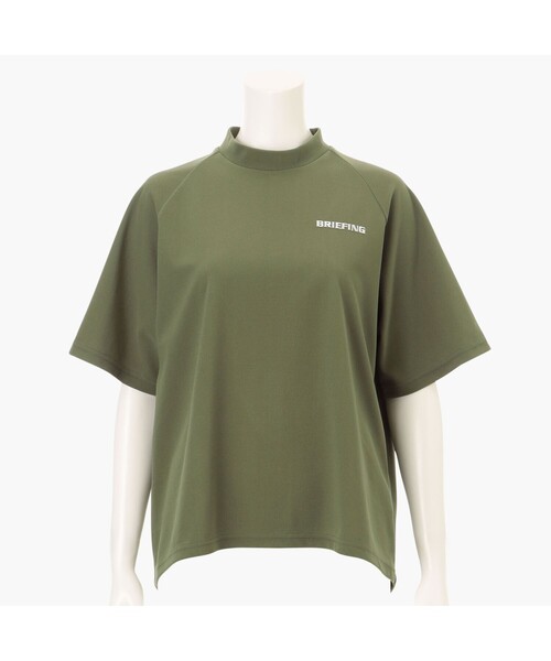BRIEFING（ブリーフィング）の「【BRIEFING GOLF／ブリーフィングゴルフ】WOME’S DRY PILE HIGHNECK （リラックスフィット）（Tシャツ/カットソー・レディース・ホワイト/ブラック/オリーブ・S/M）」の3枚目の写真