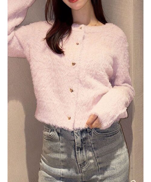 RESEXXY(リゼクシー)の「ラメシャギーカーディガン(カーディガン/ボレロ・レディース・グレー/ホワイト/ピンク・FREE)」の3枚目の写真