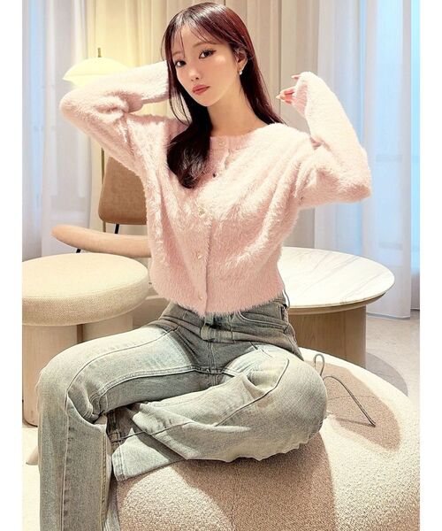 RESEXXY(リゼクシー)の「ラメシャギーカーディガン(カーディガン/ボレロ・レディース・グレー/ホワイト/ピンク・FREE)」の7枚目の写真