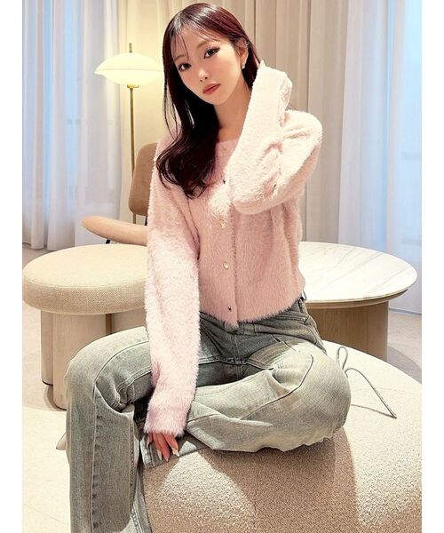 RESEXXY(リゼクシー)の「ラメシャギーカーディガン(カーディガン/ボレロ・レディース・グレー/ホワイト/ピンク・FREE)」の8枚目の写真