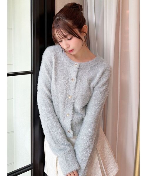 RESEXXY(リゼクシー)の「ラメシャギーカーディガン(カーディガン/ボレロ・レディース・グレー/ホワイト/ピンク・FREE)」の9枚目の写真