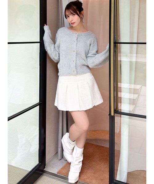 RESEXXY(リゼクシー)の「ラメシャギーカーディガン(カーディガン/ボレロ・レディース・グレー/ホワイト/ピンク・FREE)」の11枚目の写真