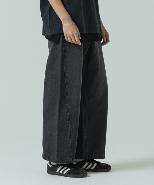 SLICK(スリック)の「【SLICK/スリック】12.5oz Denim 5P Curve Pants / カーブデニム パンツ(デニムパンツ・メンズ・ワンウォッシュ/ブラック/インディゴブルー・3/2/1)」の4枚目の写真
