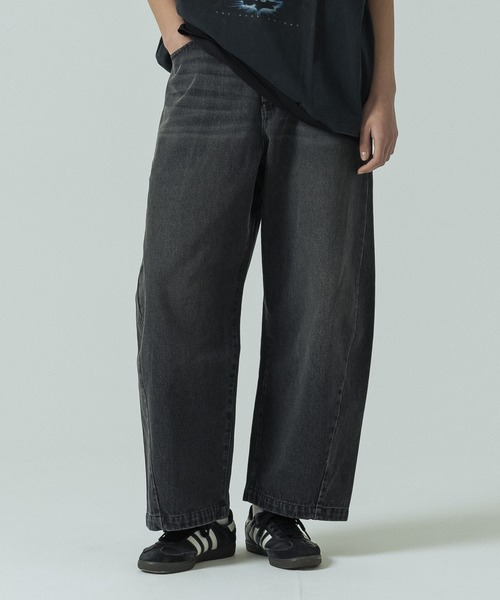 SLICK(スリック)の「【SLICK/スリック】12.5oz Denim 5P Curve Pants / カーブデニム パンツ(デニムパンツ・メンズ・ワンウォッシュ/ブラック/インディゴブルー・3/2/1)」の5枚目の写真