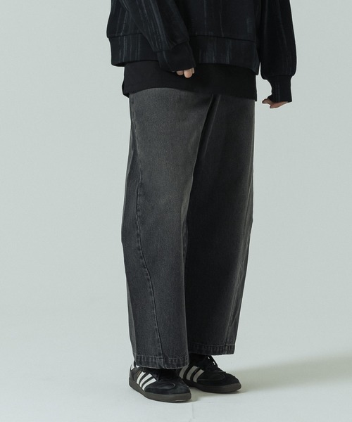 SLICK(スリック)の「【SLICK/スリック】12.5oz Denim 5P Curve Pants / カーブデニム パンツ(デニムパンツ・メンズ・ワンウォッシュ/ブラック/インディゴブルー・3/2/1)」の6枚目の写真