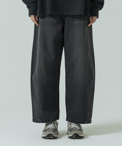 SLICK(スリック)の「【SLICK/スリック】12.5oz Denim 5P Curve Pants / カーブデニム パンツ(デニムパンツ・メンズ・ワンウォッシュ/ブラック/インディゴブルー・3/2/1)」の9枚目の写真