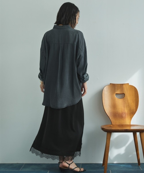 Doux archives（ドゥアルシーヴ）の「レースサテンスカート（スカート・レディース・グレー/オフホワイト/ブラック・FREE）」の15枚目の写真