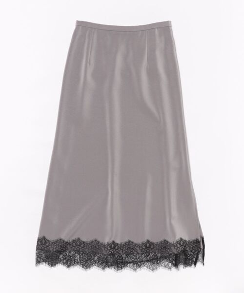 Doux archives（ドゥアルシーヴ）の「レースサテンスカート（スカート・レディース・グレー/オフホワイト/ブラック・FREE）」の6枚目の写真