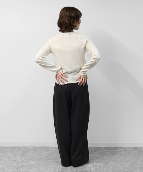 THE CELL.(ザセルドット)の「【WEB限定商品】キャミソールレイヤードソフトタッチニット LAYERED CAMISOLE SOFT-TOUCH KNIT(ニット/セーター・レディース・アイボリー/グレー・FREE)」の22枚目の写真