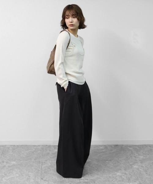 THE CELL.(ザセルドット)の「【WEB限定商品】キャミソールレイヤードソフトタッチニット LAYERED CAMISOLE SOFT-TOUCH KNIT(ニット/セーター・レディース・アイボリー/グレー・FREE)」の21枚目の写真