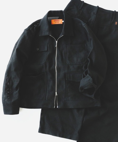BEAMS(ビームス)の「【別注】UNIVERSAL OVERALL / MESH WIDE JACKET(ブルゾン・メンズ・ブラック/オリーブ・X-LARGE/LARGE/MEDIUM/SMALL)」の2枚目の写真