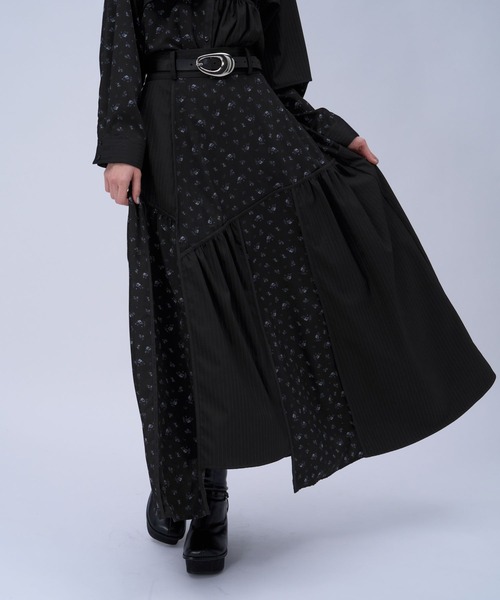 HARE（ハレ）の「パッチワークアソートガラスカート(HARE)（スカート・レディース・ライトブルー/ブラック・FREE）」の7枚目の写真